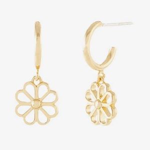 $58 Kate Spade Spade Floral Huggie Earrings